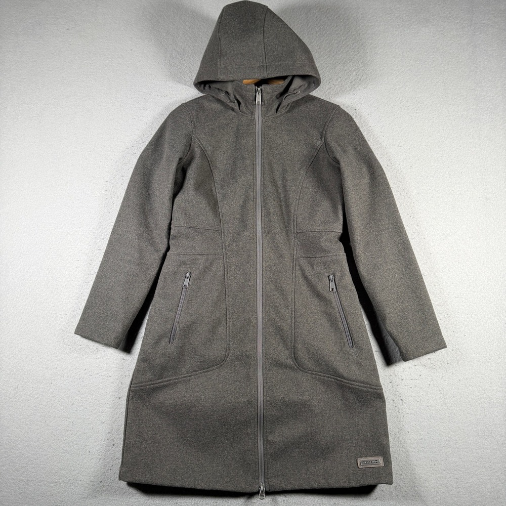 Merrell Womens Select Regulate Full Zip Hooded Softshell Coat Gray JWF21972 XS